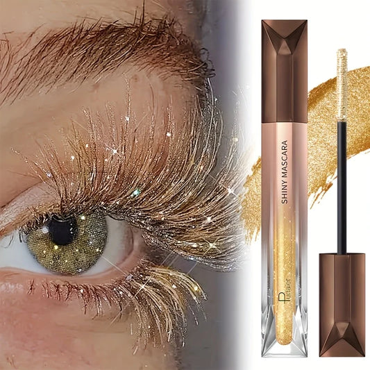 Mascara pailleté scintillant longue tenue waterproof anti-bavure diamant écrasé perlé effet flash fin