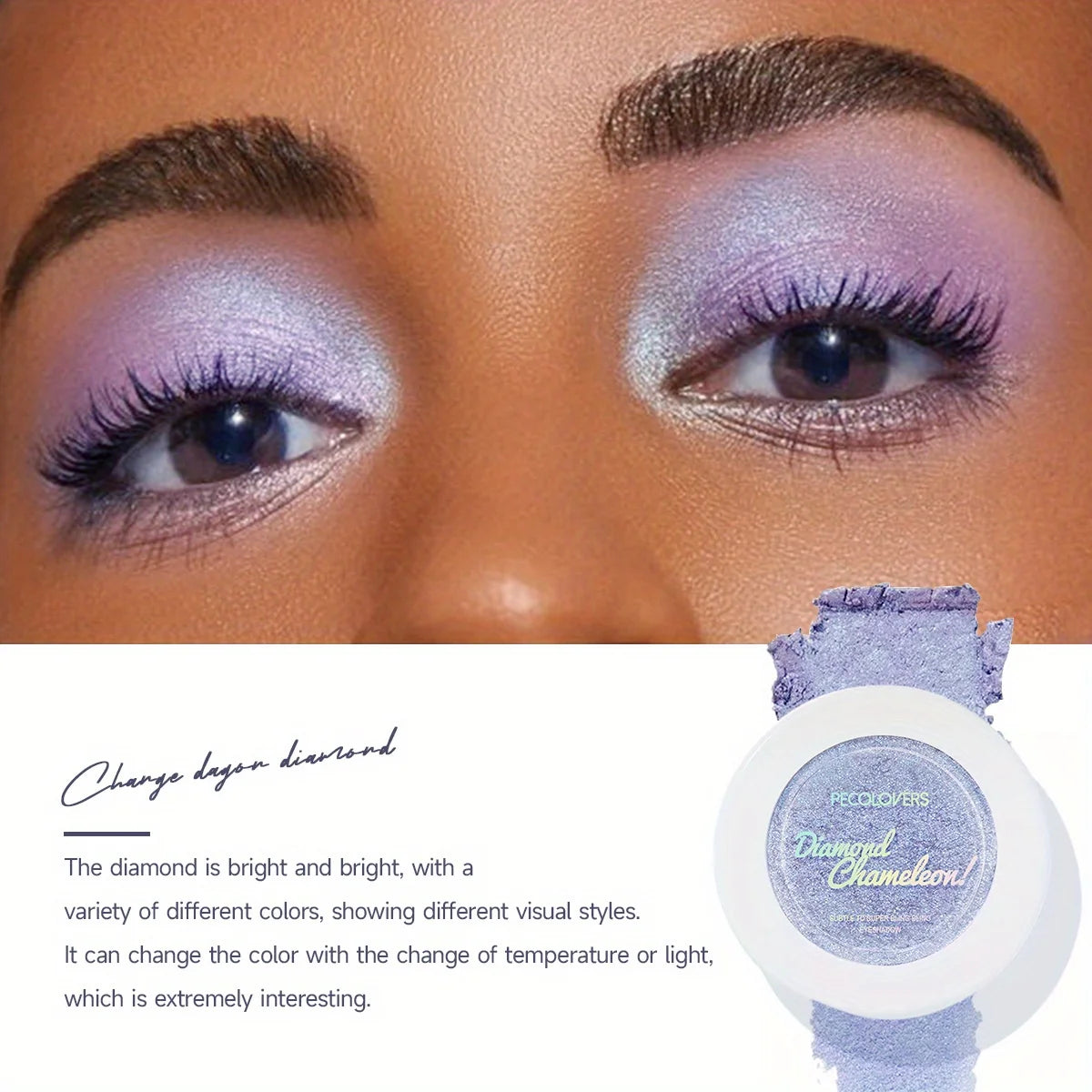 Ombre à paupières pailletée caméléon, enlumineur nacré mono-teinte, maquillage illuminateur puissant, outils de maquillage scintillants pour les yeux