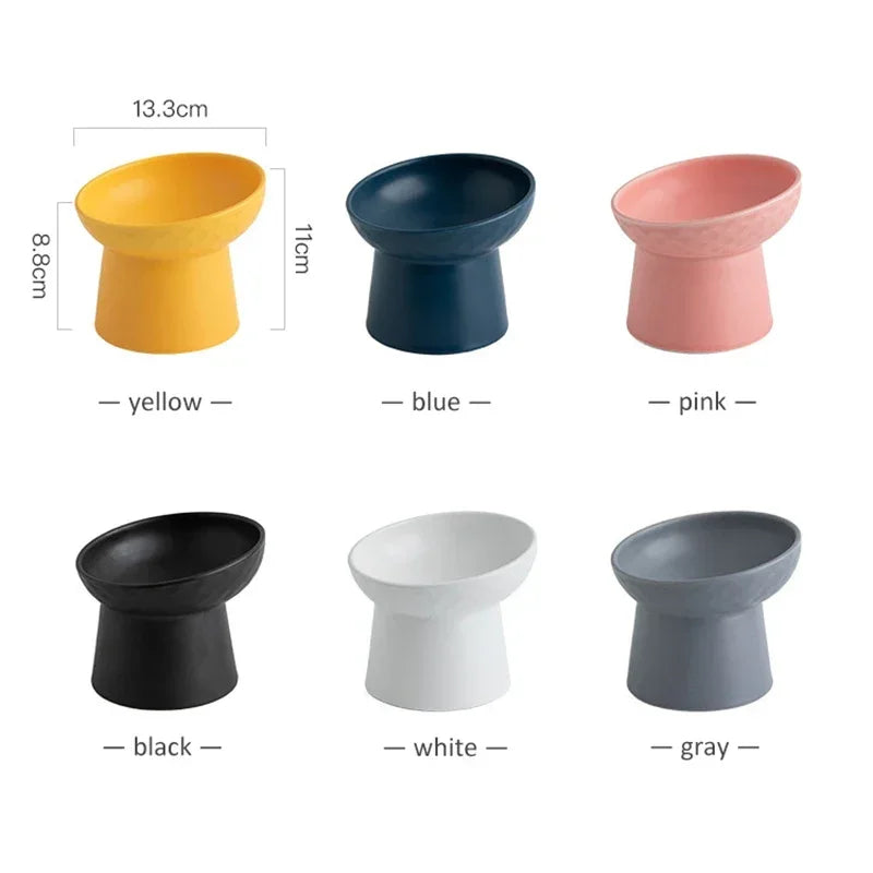 Nordic Ceramic Elevated Pet Bowl – Raised Food & Water Bowl for Cats & Dogs