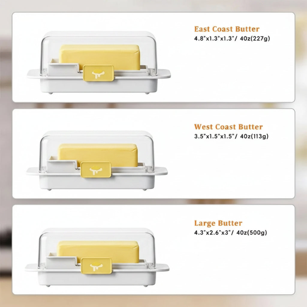 Butter Storage Box with Clear Lid – Fresh-Keeping Cheese & Butter Container