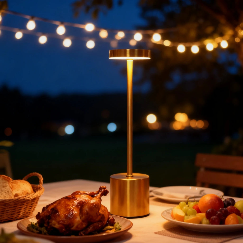 LED Ambient Table Lamp – USB Rechargeable Touch-Control Dimmable Night Light