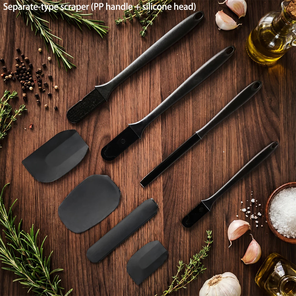 6-Piece Silicone Kitchen Utensil Set – Cream Scraper, Spatulas & Oil Brush Baking Tools Set