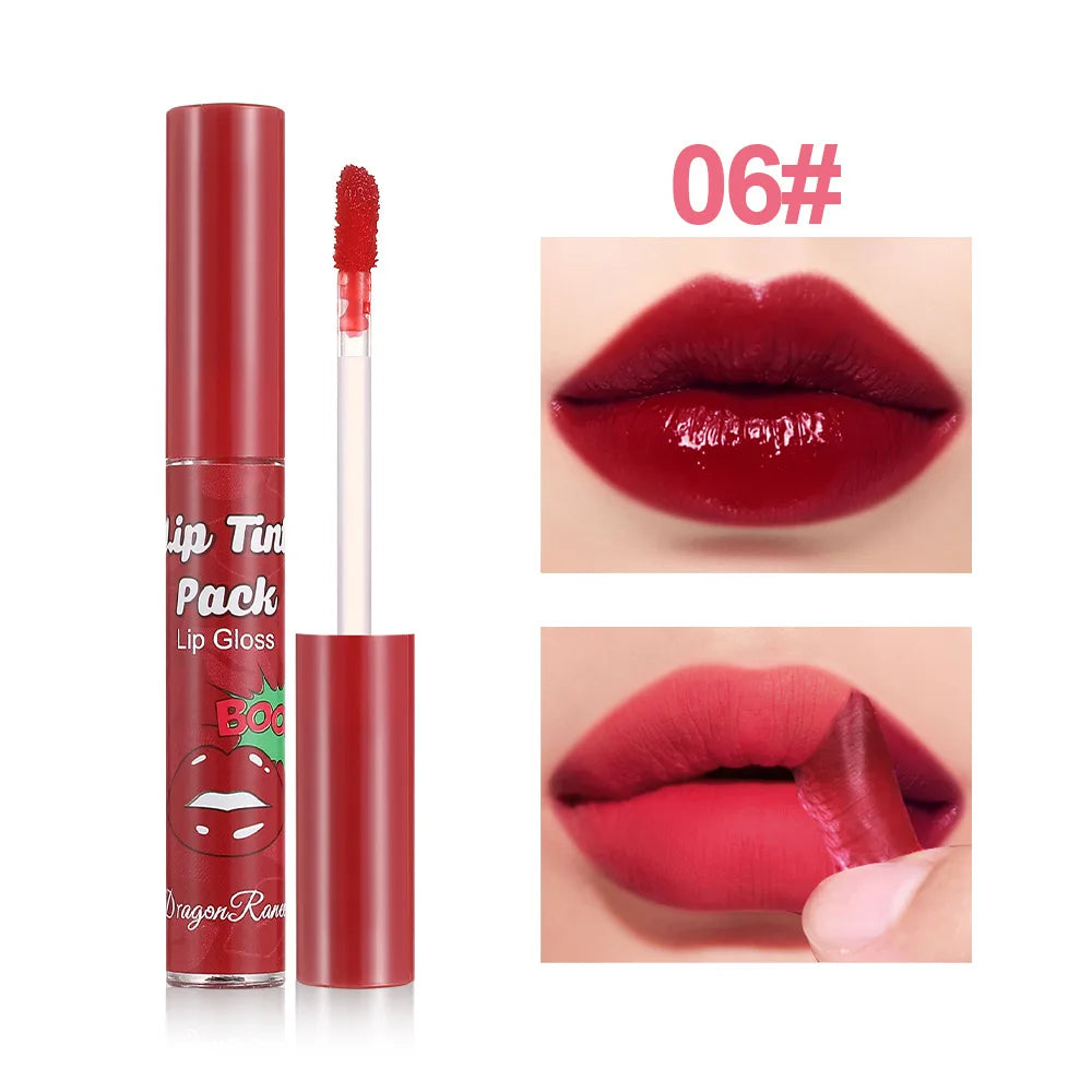 Gloss à Lèvres Peel-Off Rouge Rosé — Contour précis effet tatouage | Tenue longue durée, waterproof et résistant au transfert | Rouge à lèvres à retirer facilement pour un maquillage durable