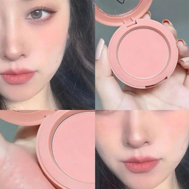 Blush poudre monochrome – Waterproof et longue tenue, teinte pêche/orange, texture douce et veloutée – Fini mat naturel