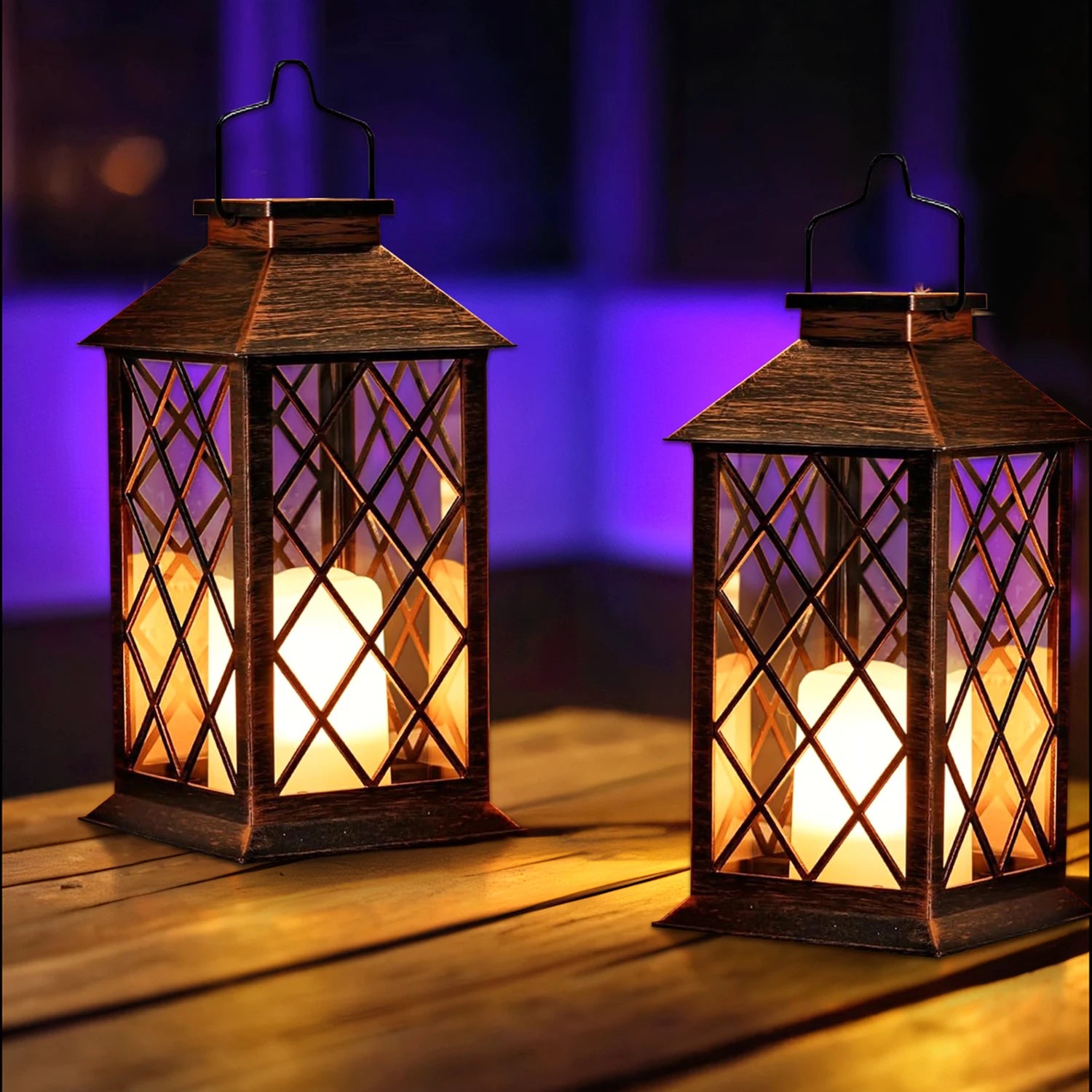Solar Hanging Lantern – Flickering Flameless LED Candle Light