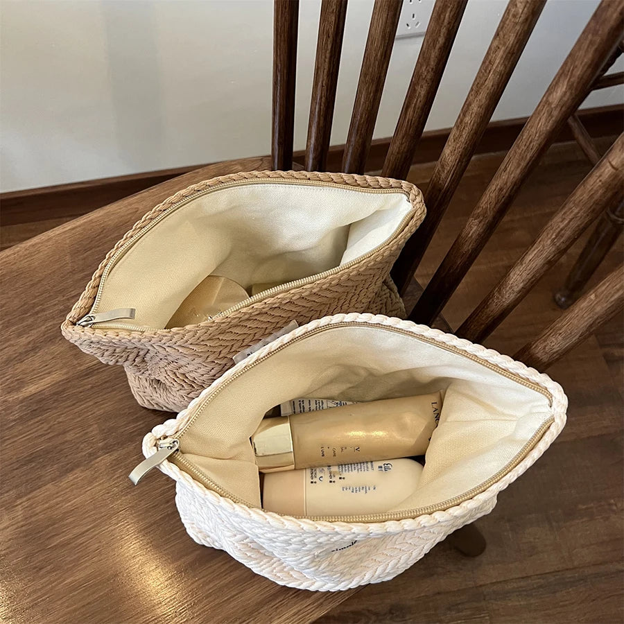 Woven Cosmetic Travel Bag