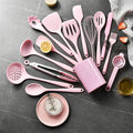 15-Piece Khaki Silicone Kitchen Utensil Set – Food-Grade Cooking Tools with Spatulas, Turner & Soup Spoon