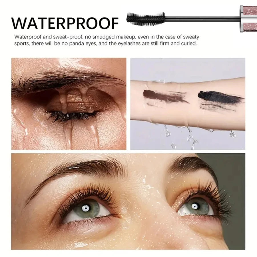 Mascara 5D noir allongeant cils 1 pièce brosse extensions maquillage coréen longue tenue épaississant yeux pour femmes