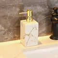 Marble Ceramic Soap Dispenser – Black & White Bathroom Lotion Bottle