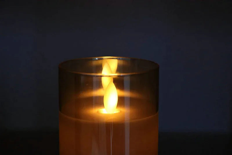 Rechargeable LED Flameless Pillar Candle Set – Real Wax Moving Wick Candles with Remote & Timer