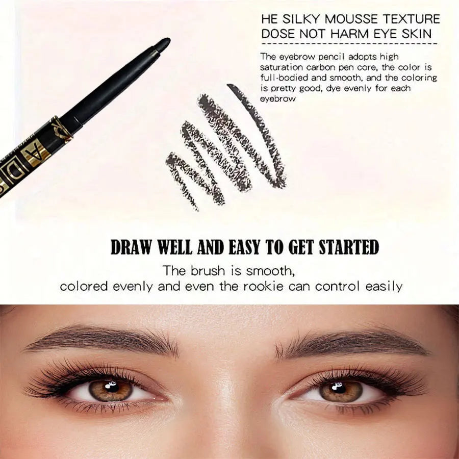 Crayons eyeliner noir 3 ou 9 pièces waterproof longue tenue anti-bavure résistant à la transpiration