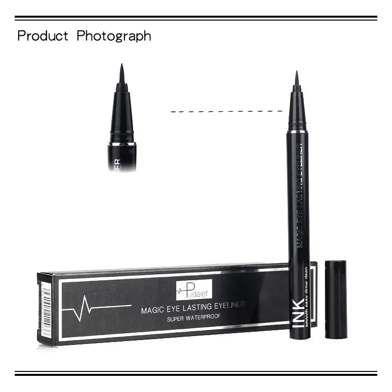 Crayon pour les yeux Super fin, magique, durable, imperméable, séchage rapide, cosmétiques, séchage rapide, stylo Eyeliner mince et élargi