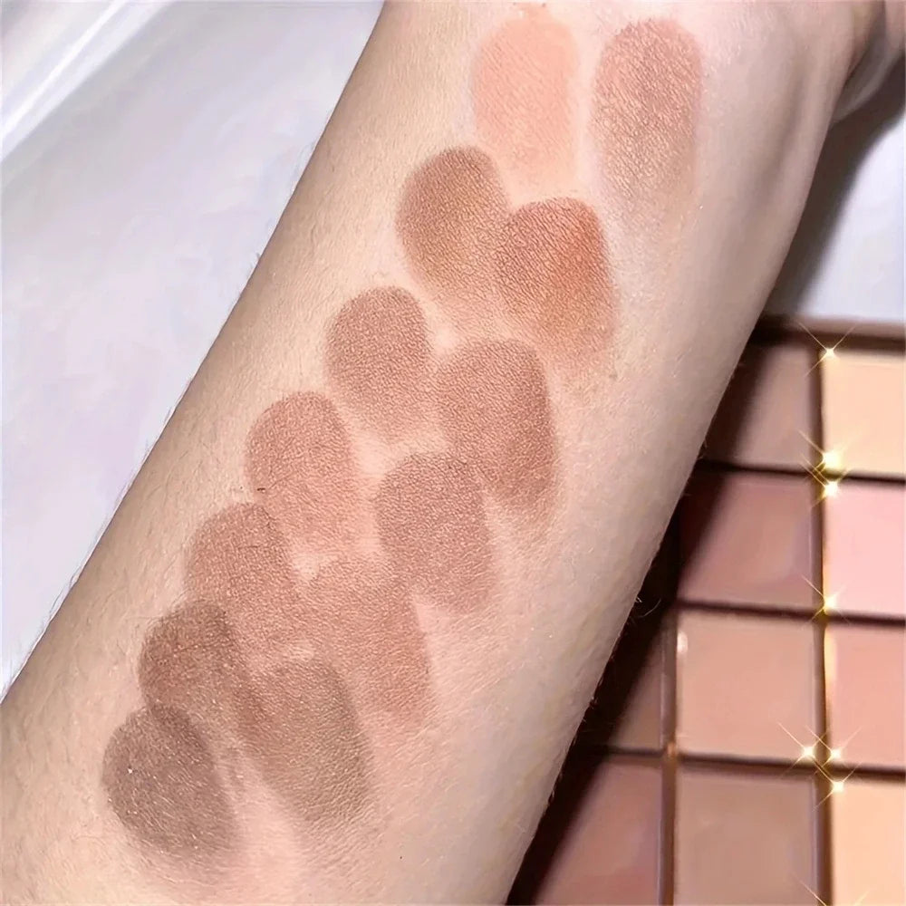 Palette Fards à Paupières 25 Couleurs — Tons Naturels Gris, Marron et Terre, Style Café et Chocolat, Maquillage pour Yeux, Cosmétiques pour Femmes