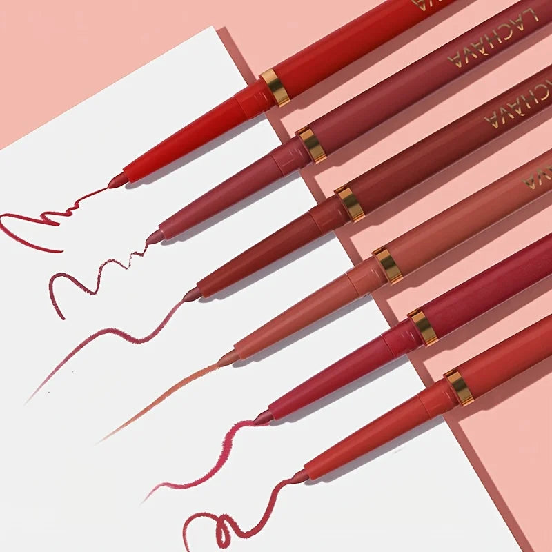 Crayon à Lèvres Nude Mat – Longue Tenue, Waterproof, Haute Pigmentation, Rétractable, Application Lisse, Look Naturel