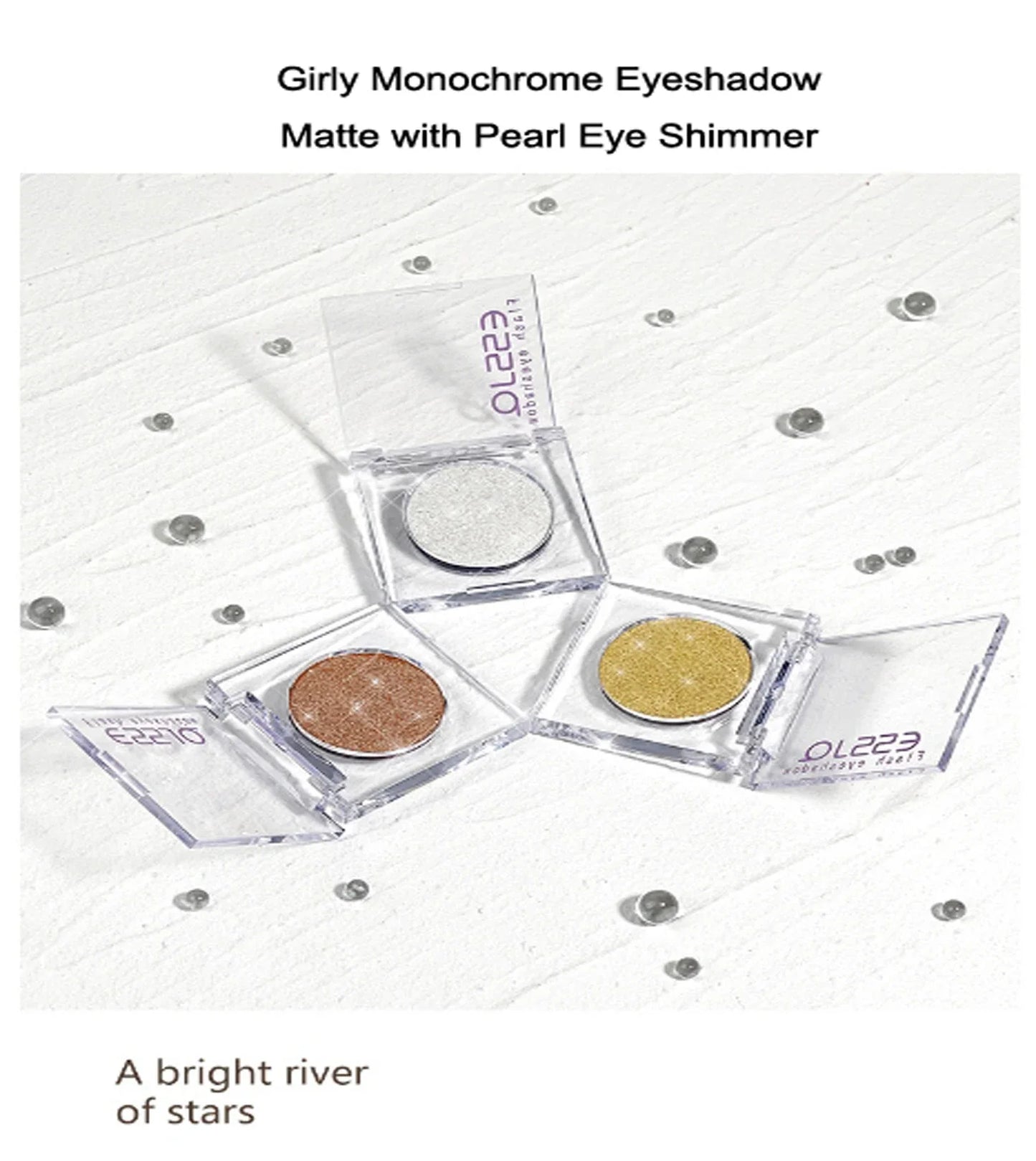 Palette Fard à Paupières Pro — Tenue Longue, Mono Couleur, Waterproof, Fini Nude, Perlé, Mat et Pailleté, Ombre à Paupières pour Maquillage Professionnel