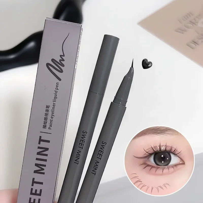 Eyeliner Liquide Ultra-Fin Étanche – Stylo Silkworm, Maquillage Coréen pour Femmes, Séchage Rapide, Lisse, Stylo Cils Inférieurs, Cosmétiques