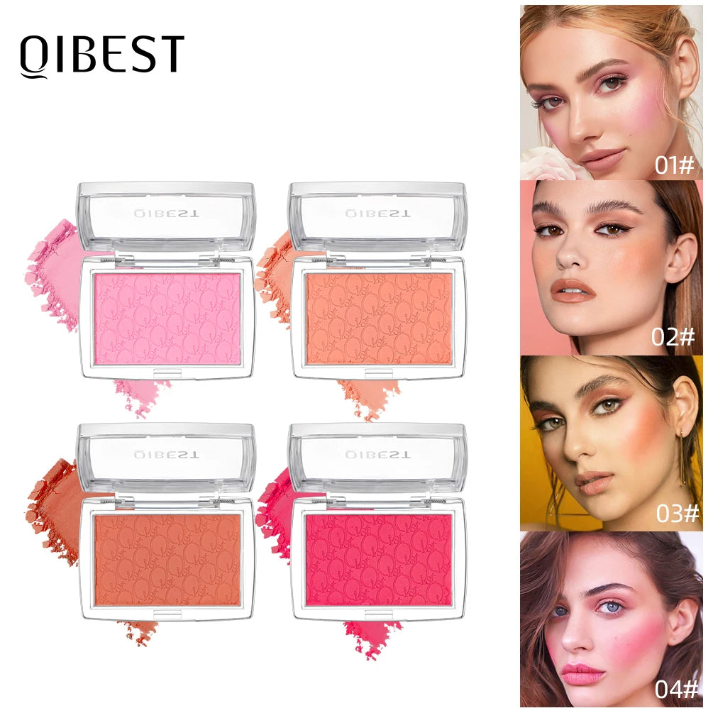 Nouveau Fard à Joues  Relief — Palette de Blush Teint Pêche, Rose et Orange, Effet Bonne Mine, Longue Tenue, Illuminateur et Contour Visage