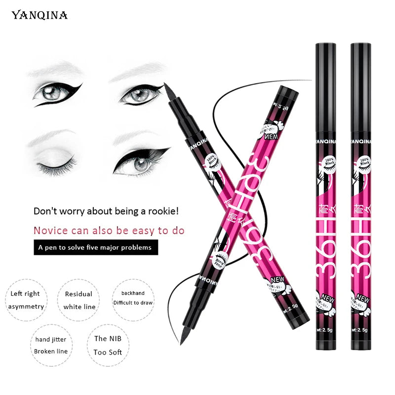 Eyeliner Liquide Waterproof 36 H – Maquillage des Yeux, Crayon Portable, Couleurs Marron, Violet, Noir et Bleu