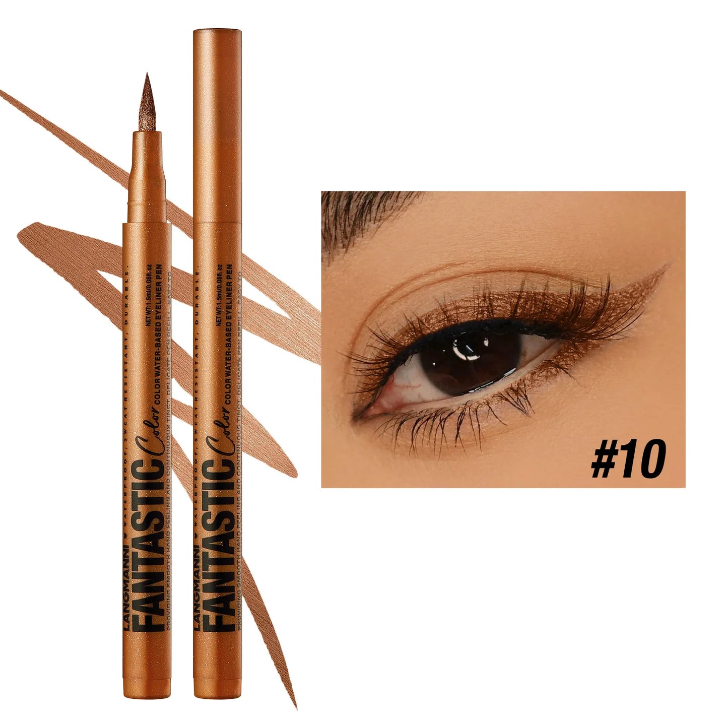 Stylo Eyeliner Liquide – 12 Couleurs, Pointe Ultra-Fine, Lisse, Facile à Appliquer, Séchage Rapide, Anti-Bavure