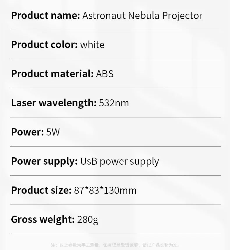 Astronaut Galaxy Projector – LED Starry Sky Night Light for Bedroom & Room Decor