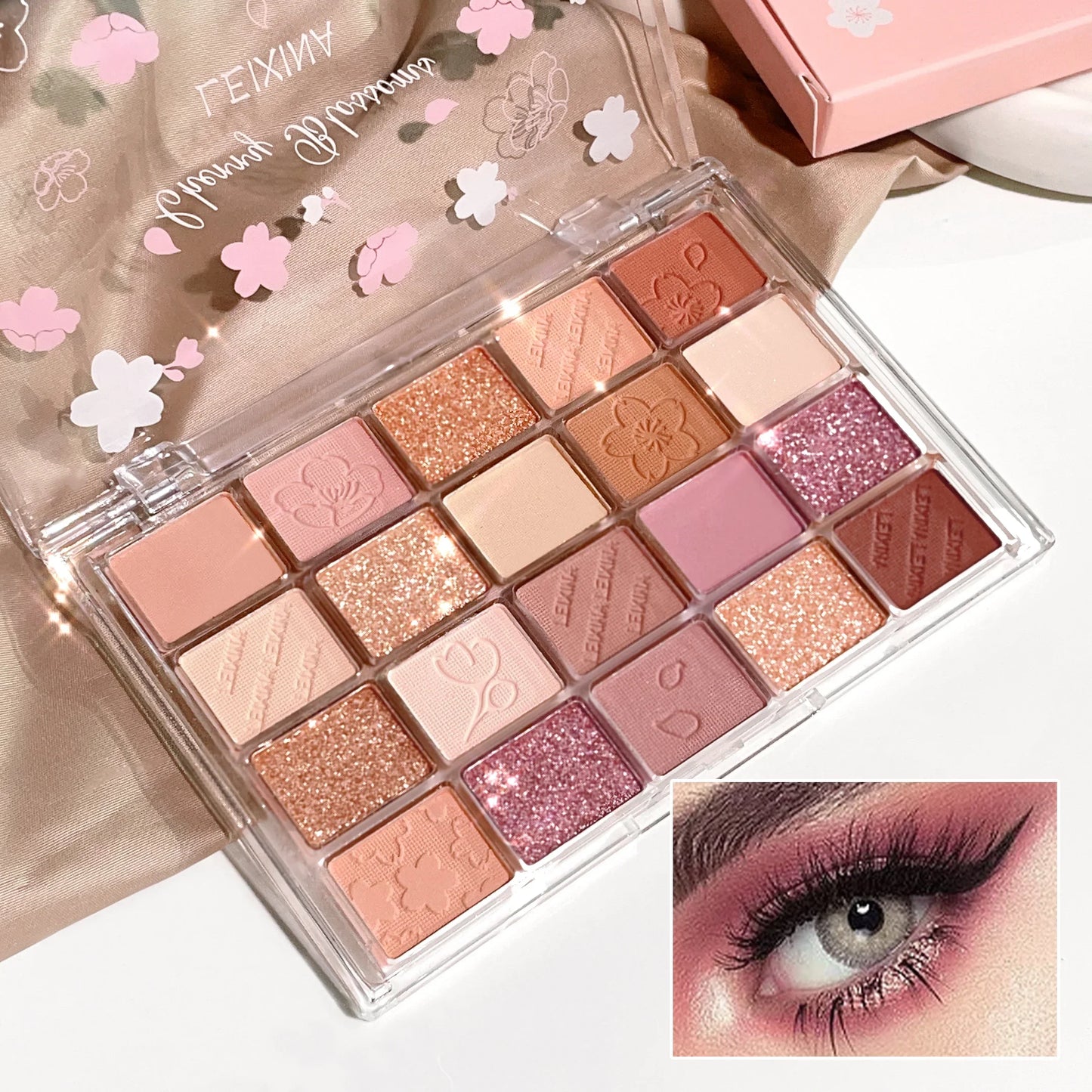 Palette de fards à paupières 20 couleurs – Brillant et mat, hautement pigmenté, mélangeable et longue durée