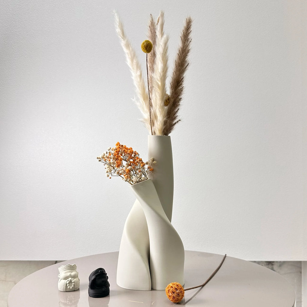 2-Piece Modern Double Vase Set – Creative Decorative Flower Vases for Home Decor