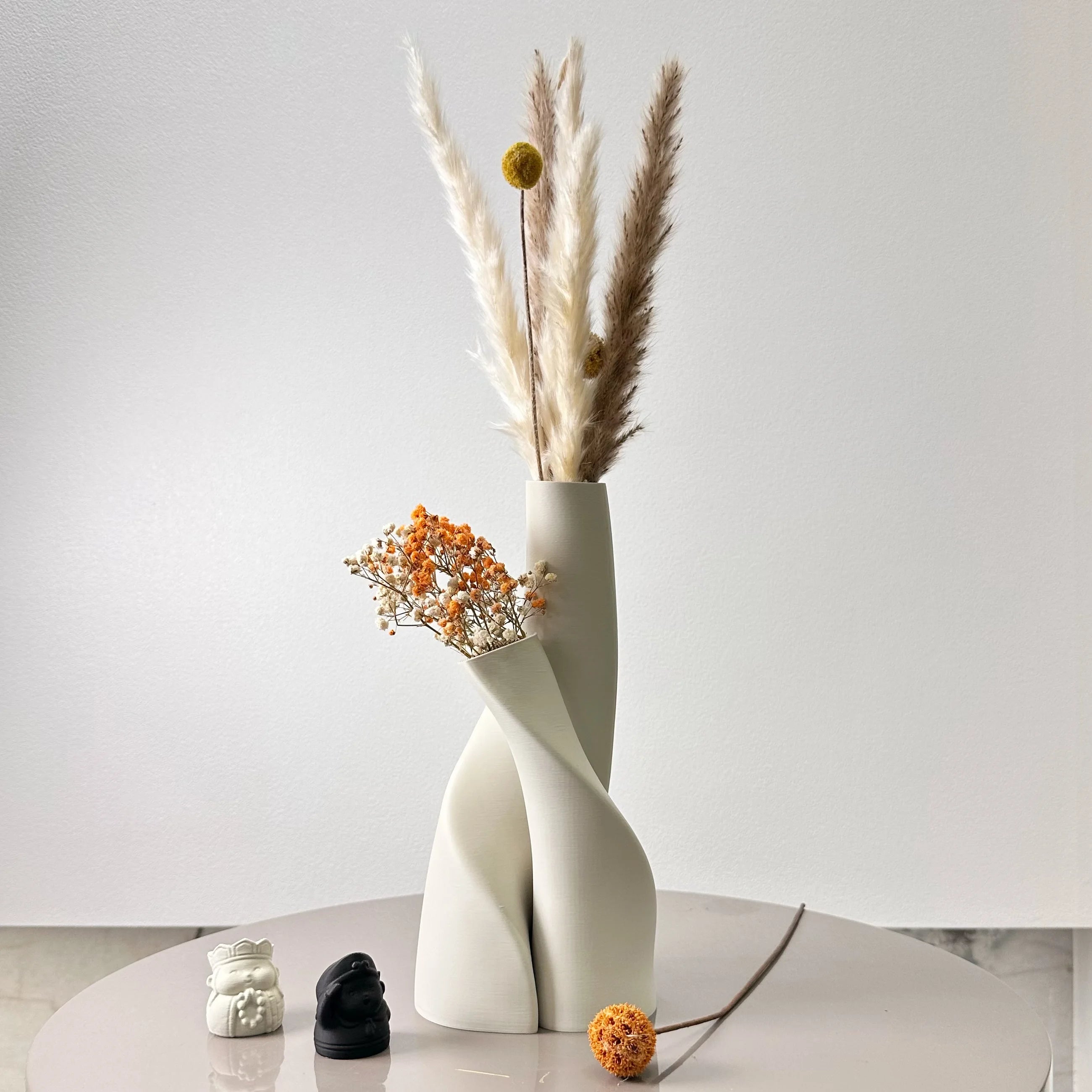 2-Piece Modern Double Vase Set – Creative Decorative Flower Vases for Home Decor