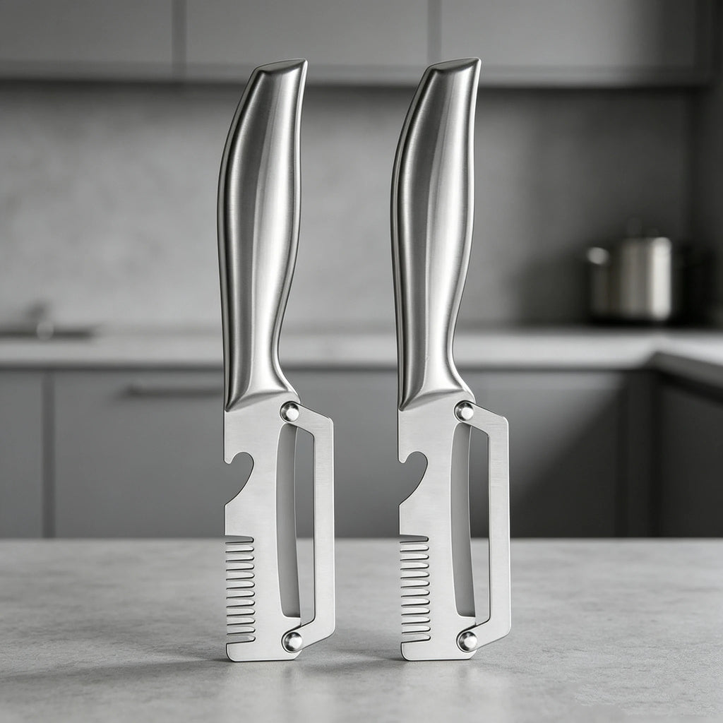 Wooden Multifunction Vegetable Peeler – Ergonomic Fruit & Vegetable Peeling and Slicing Tool