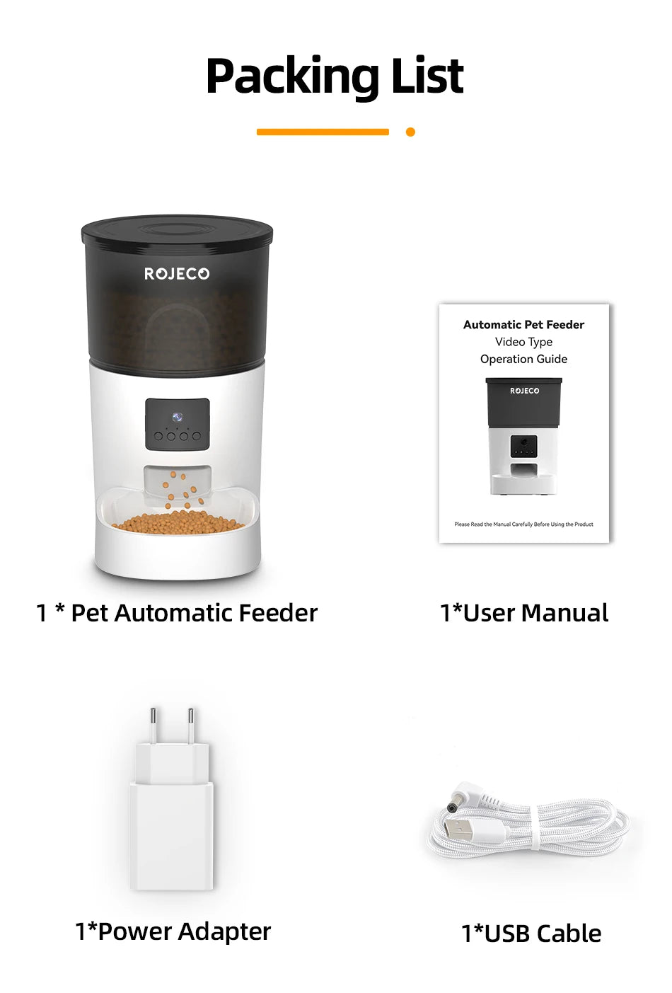 Smart Automatic Pet Feeder with Camera – Wi-Fi Food Dispenser for Cats & Dogs