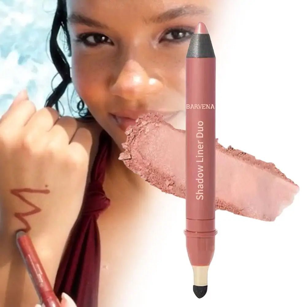 Crayon 2 en 1 nacré – fard à paupières et eyeliner, paillettes métalliques, longue tenue, waterproof, facile à appliquer, maquillage des yeux