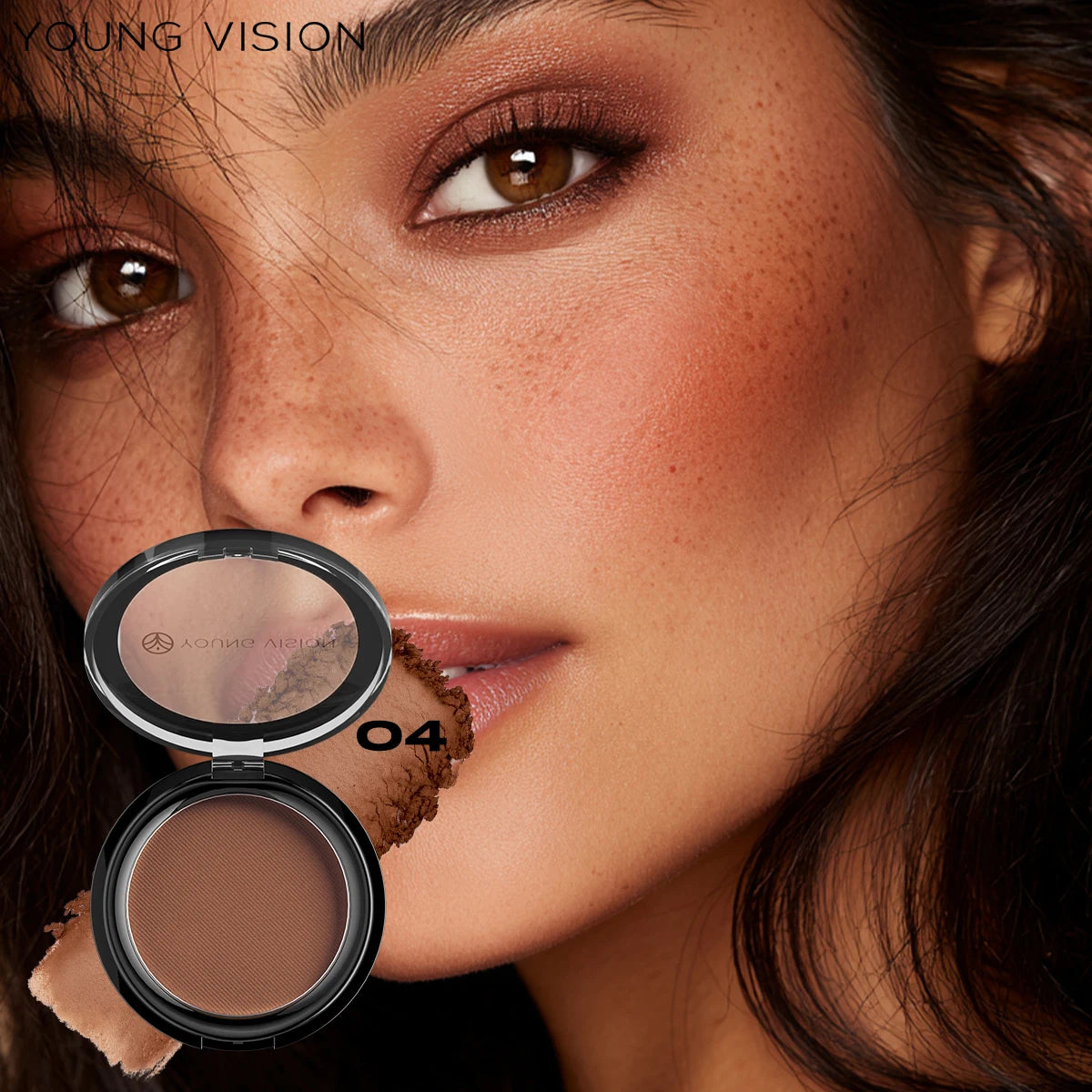 Bronzer mat soyeux – Poudre de contour longue tenue pour maquillage, effet 3D pour sculpter le visage – Correcteur pour contour profond et ombre du nez, palette de maquillage