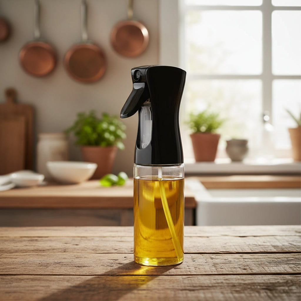 2-in-1 Oil Sprayer & Brush Bottle – 200ml / 300ml / 500ml Kitchen Oil Mister for Cooking, Baking & BBQ