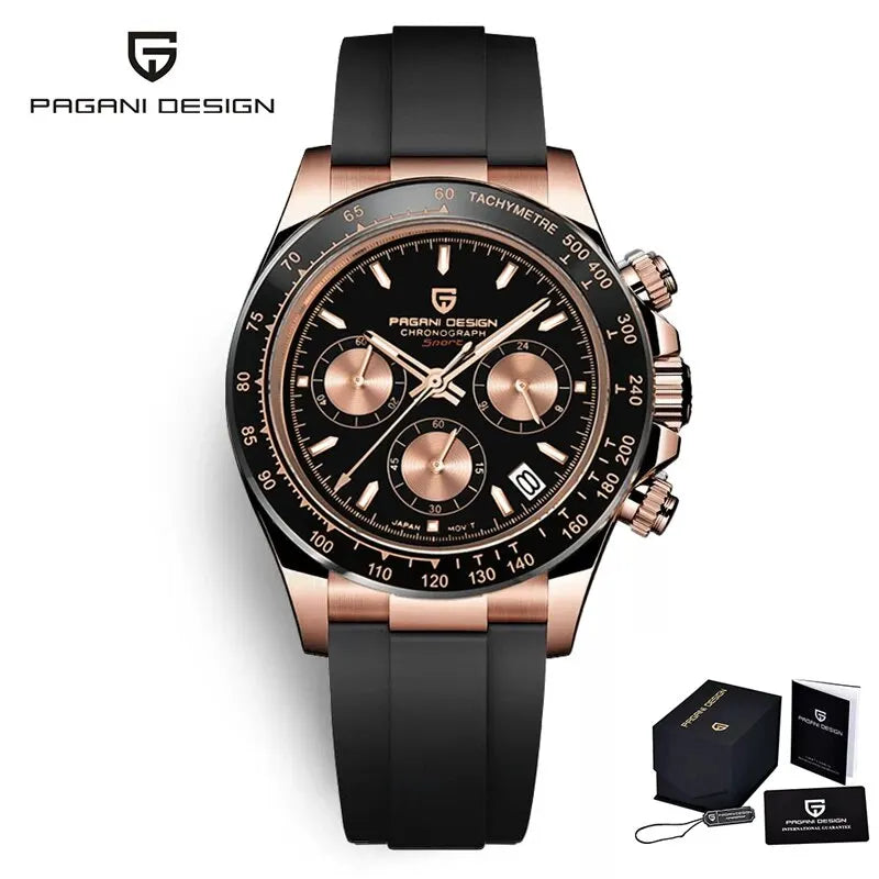 Montre à Quartz pour hommes, nouvelle collection 20224, Business, marque de luxe, chronographe VK63, étanche