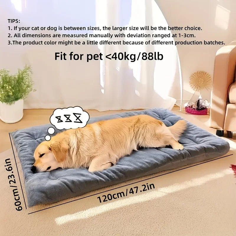 Extra Large Plush Dog Bed – Ultra Soft Pet Sofa & Crate Mat