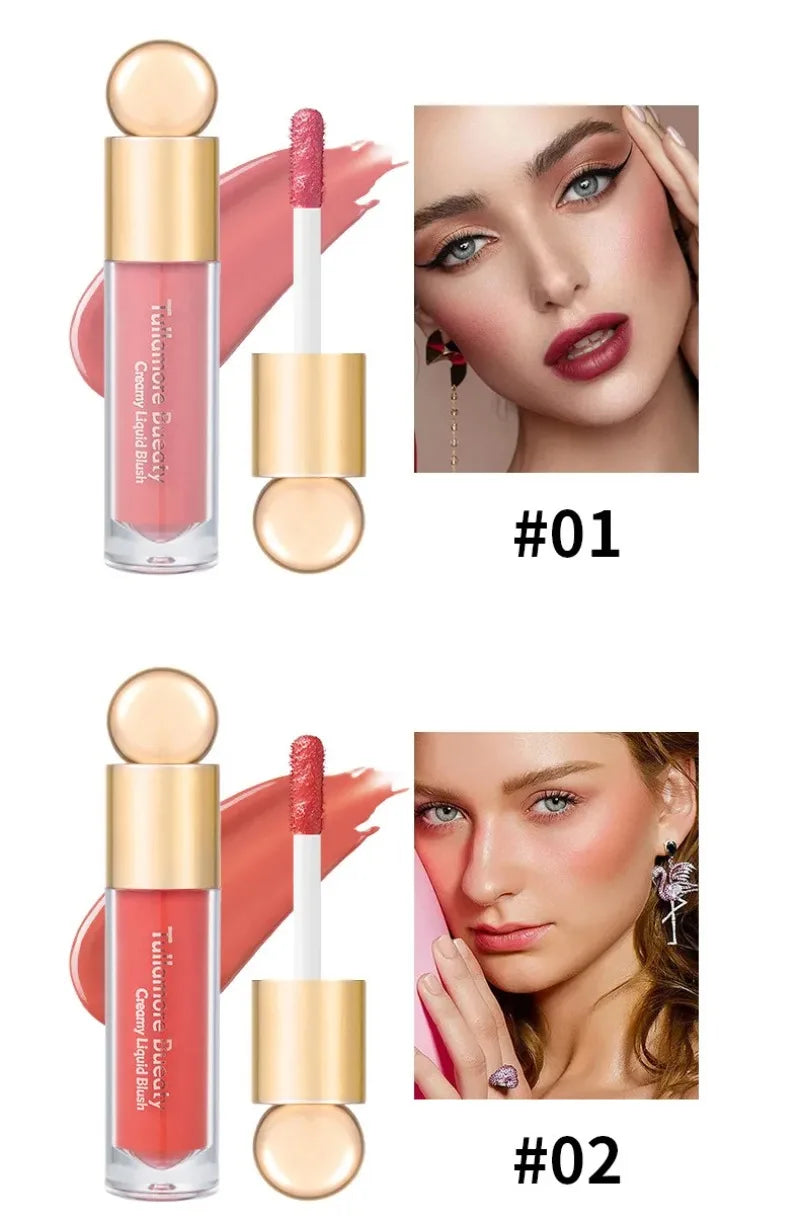 Blush liquide mat velours – Teinte orange pêche pour le visage, pigment longue tenue – Couleur naturelle pour joues, crème ombre à paupières, maquillage cosmétique