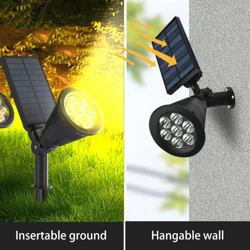 9 LED Solar Spotlight – Adjustable Outdoor Garden Light