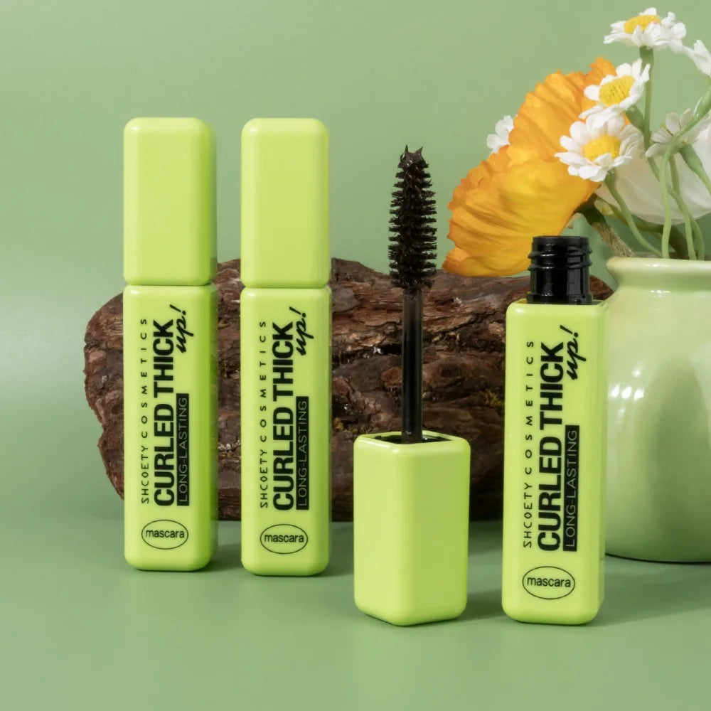 Mascara 7D waterproof allongeant cils fibres de soie noir volume et courbure longue tenue