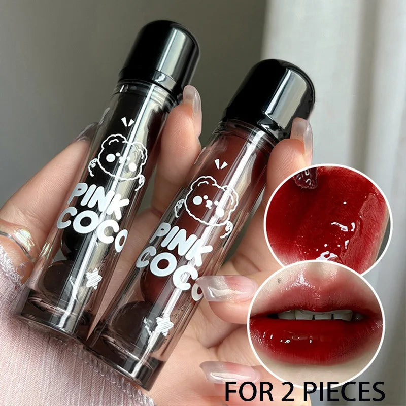 Gloss à lèvres – Finition miroir et longue tenue | Brillance éclatante | Idéal pour étudiants | Rouge à lèvres nude illuminant le teint