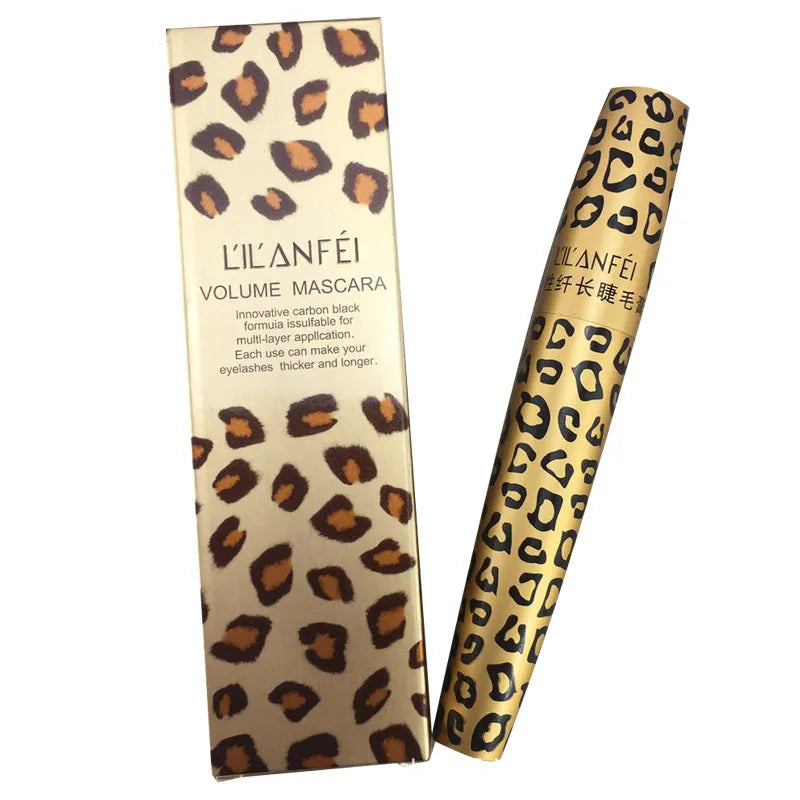 Mascara nouveau Leopard fibres de soie noir waterproof volumisant et allongeant cils recourbés longue tenue