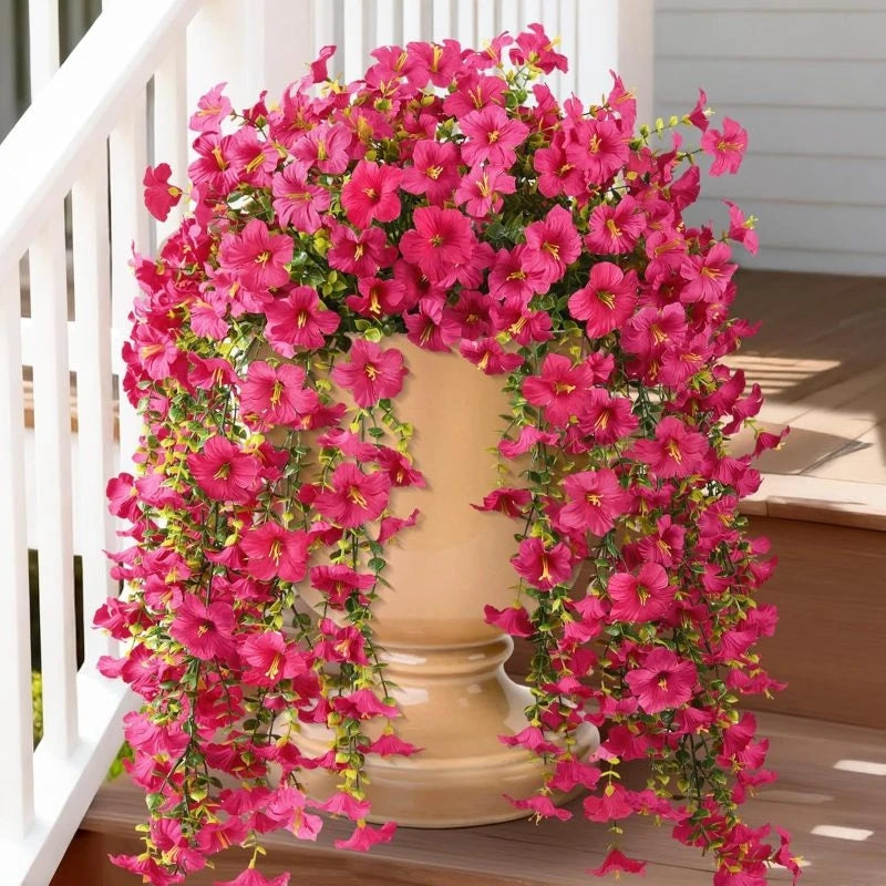 Artificial Morning Glory Flower Vine – Decorative Hanging Floral Garland