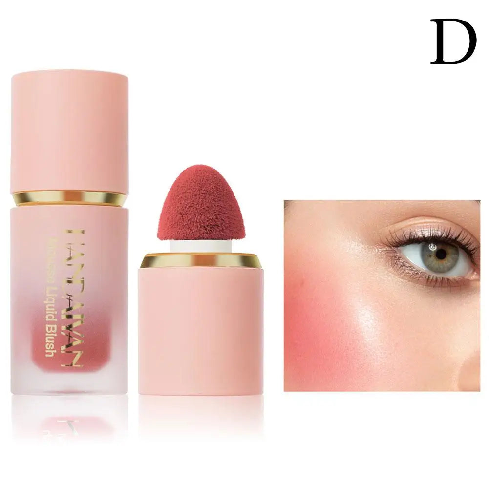 Blush stick crème liquide – Avec applicateur coussin, pour joues – Blush léger et facile à appliquer, maquillage confortable