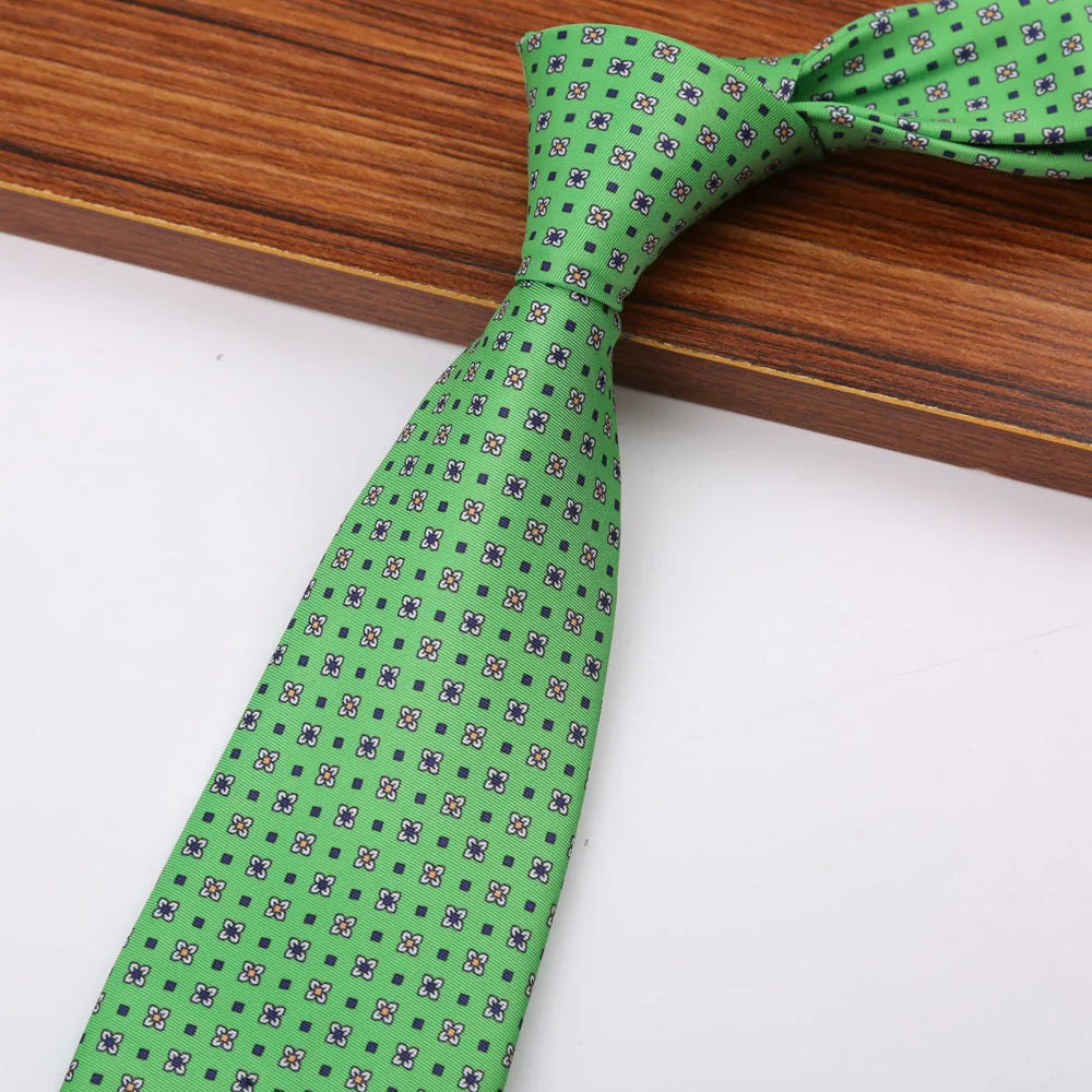 « Cravate Homme 8 cm – Imprimé Paisley & Floral »