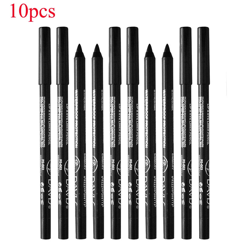 Crayon Eyeliner 14 Couleurs — Longue Tenue, Waterproof, Pigmentation Intense, Teintes Vert et Marron, Maquillage Mode pour Femmes