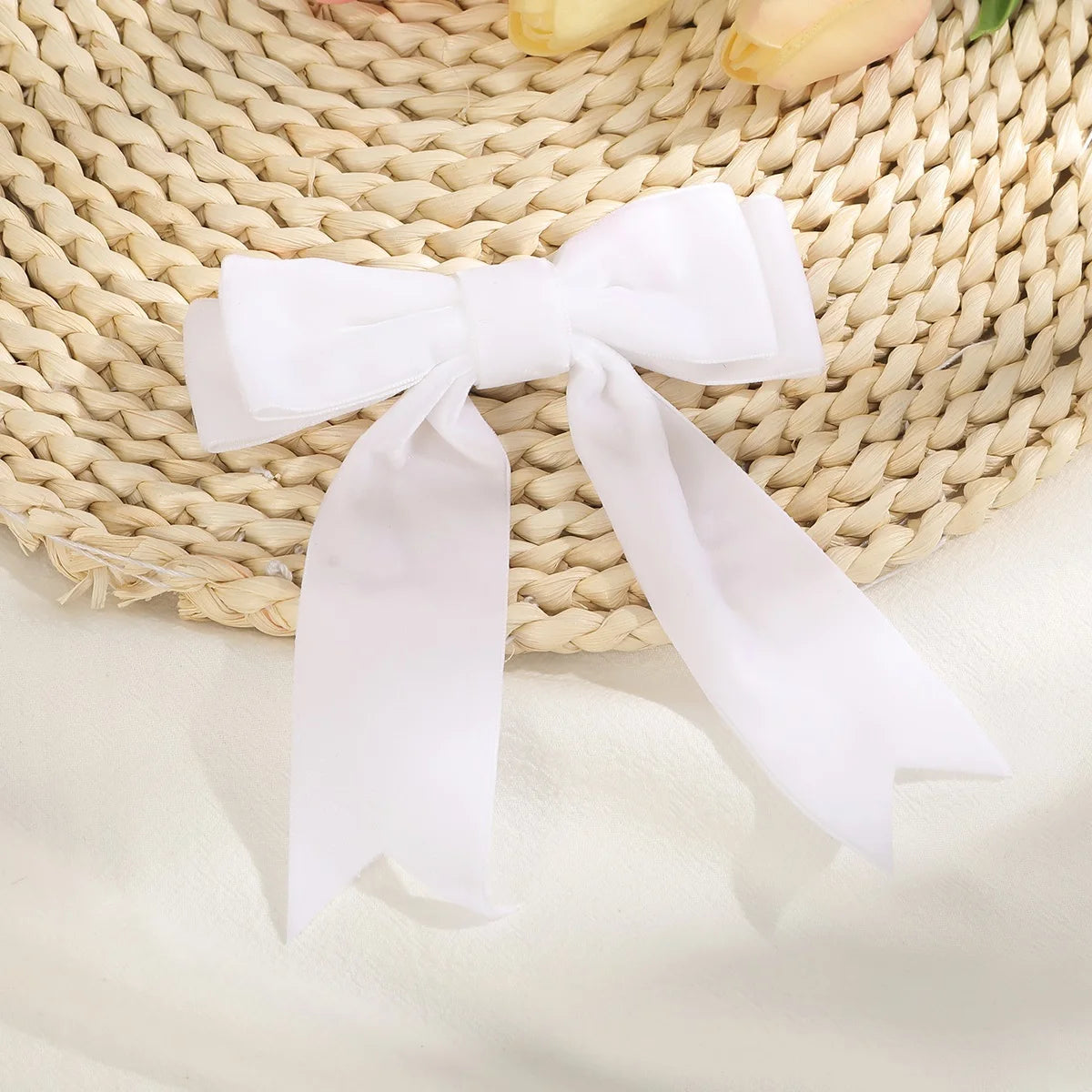« Barrettes Femme – Nœud Velours, Noir & Rouge »