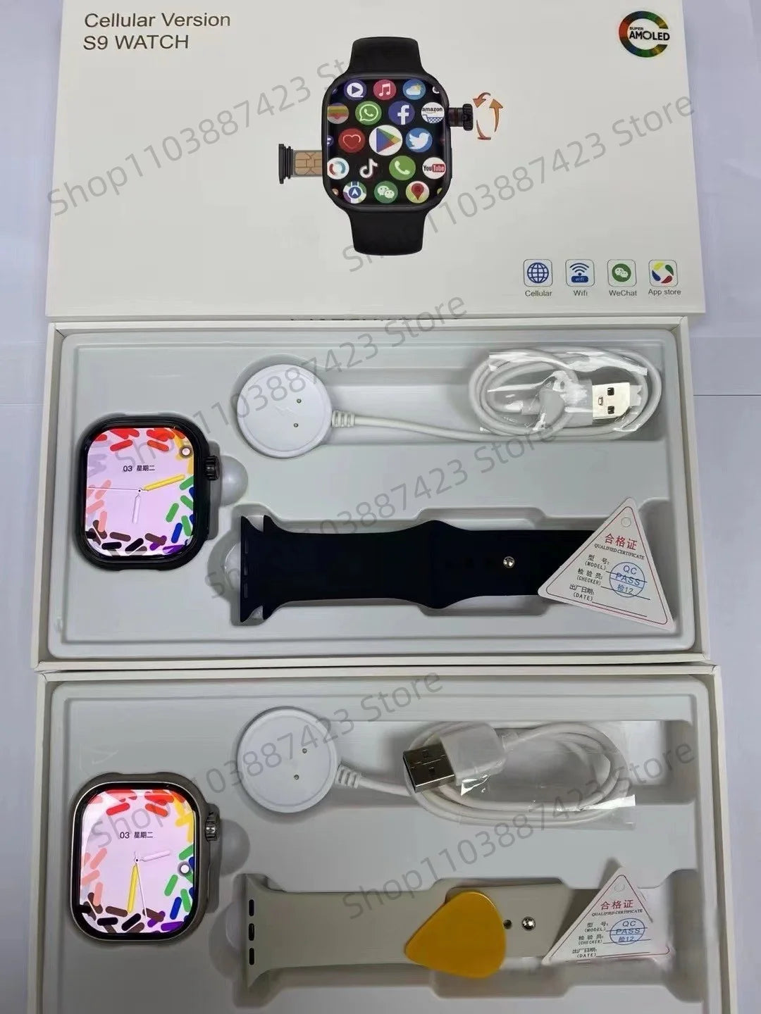 Montre CD99 X 5G smartwatch 2,29 pouces AMOLED 5G LTE montre intelligente avec 180 °   Caméra rotative GPS WiFi emplacement pour carte SIM surveillance de la santé