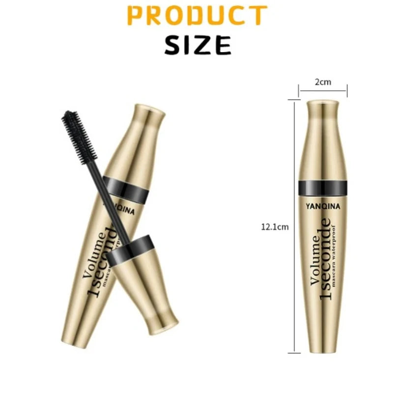 Mascara 3D fibres noir longue tenue waterproof volume et recourbant extensions cils liquide maquillage yeux