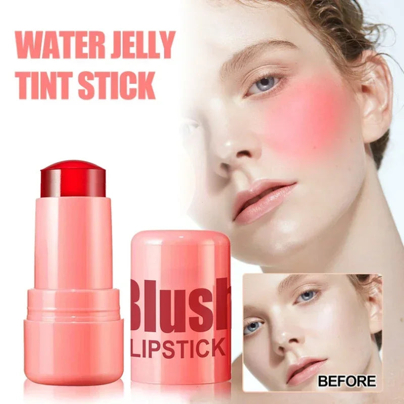 Blush Stick — Teinte pour Lèvres, Texture Jelly Rafraîchissante et Hydratante, Multi-usage, Fini Mat, Blush Watercolor pour Maquillage