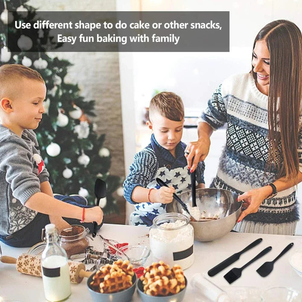 6-Piece Silicone Spatula Set – Food-Grade Non-Stick Heat-Resistant Spatulas for Cooking & Baking