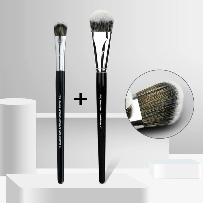 Pinceau de fond de teint professionnel  tête de balai fond de teint liquide ombre correcteur pinceaux femmes visage Base maquillage outils de beauté