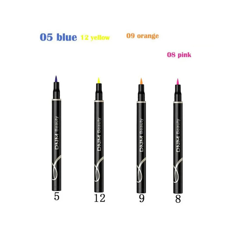 Crayon Eyeliner Liquide Coloré – Étanche, Bleu, Rouge, Noir, Blanc, Longue Tenue, Séchage Rapide, Maquillage des Yeux, Cosmétiques